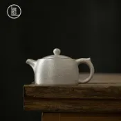 協貿國際日用品生活5館 泥巴人 禪意壺999純銀包瓷泡茶壺銀壺家用大容量手工銀茶具茶壺