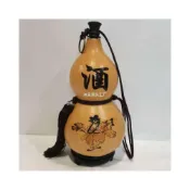 (店+)天然酒葫蘆掛件大號李白濟公裝水酒壺小號木塞口蜂蠟防滲擺件