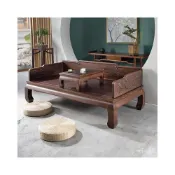 (店+)實木羅漢床 老榆木仿古傢具 羅漢床塌 沙髮 小戶型客廳組閤沙發