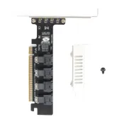 Fayshow01 PCIE 轉 U.2 適配卡 X16 4 端口 NVME SFF8643 SFF8639 分體式擴展