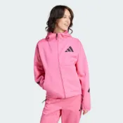 Threeg✨ADIDAS Z.N.E. 連帽外套 寬鬆版型 袋鼠口袋 隱藏式拉鍊袋 桃紅色 女款 JD3989