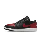 (店+)【NIKE 耐吉】Air Jordan 1 Low “Bred“ 低筒 AJ1 黑紅 553558-067 休閒鞋 男鞋