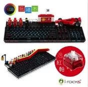 【S03 筑蒂資訊】i-Rocks IRK76M RGB機械式-降噪紅軸 靜音紅軸 黑色 機械式鍵盤 積木飾板 電競鍵盤