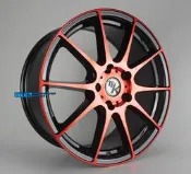 【員林 小茵 輪胎 舘】旋壓製造超輕量化正式上市! 17“ 全車系適用 7.5J 黑底紅面 (7.8Kg)