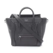 【DOKODEMO】【二手】 CELINE Luggage Nano Shopper 手提包 168243 黑色皮革 女士二手 B