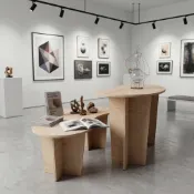 【免運】金屬高級感中島展示桌 服飾店陳列櫃檯文創展台 導台收納架子 商用百搭端景陳列櫃