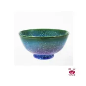 (店+)【大同磁器】伴桌｜大同磁器 窯變飯碗/碗  綠藍底白點 (台灣製 )