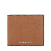 MICHAEL KORS 短夾 皮夾 防刮真皮 男夾 錢包 零錢袋 M49115 焦糖色MK(現貨)