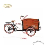 歐納伯cargo bike歐式親子自行車接送遛娃倒騎驢三輪車可定制電動（不含運）