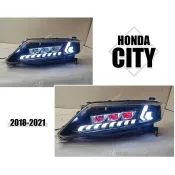 超級團隊S.T.G HONDA CITY 18 19 20 21 2018 年 紅惡魔眼 六魚眼 LED 大燈 頭燈
