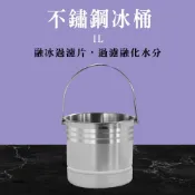 (店+)冰酒桶 1L 不鏽鋼冰粒桶 儲冰桶 不銹鋼加厚冰桶 鐵桶 香檳桶 創意啤酒桶 啤酒冰桶 炸雞桶 185-SUSBKTO1