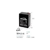 (店+)【ZEBRA 斑馬牌】斑馬電池 NP4.5-6 同尺寸取代 NP4-6 WP4.5-6 6V童車電池替代天威蓄電瓶3-FM-4.5