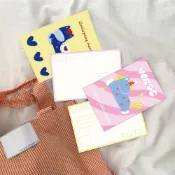 【空白賀卡 ins 風】10張/套韓版可愛小馬明信片卡通動物裝飾筆記本高顏值祝福DIY卡片手帳素材 加厚 交換禮物