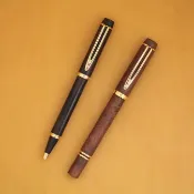 貓與鼠百貨店 妙筆2558庫存盒證 Waterman 威迪文M100 石楠木鋼筆/黑檀木圓珠筆