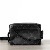 優買二手精品名牌店 LV M44735 全黑皮老花小箱包 肩背包 斜背包 側背包 男包 B0318