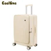 CoolOne 24吋 1:9前開式 上掀式 擴充加大 拉鍊箱 TSA海關鎖 靜音飛機輪 旅行箱 行李箱