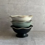 瀨戶燒 craft 荷葉邊高台缽 點心碗 冰淇淋碗 [偶拾小巷] 日本製