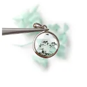 (店+)【KATE】銀飾 大衛星天然綠幽靈純銀項鍊 天然綠幽靈 大衛星項鍊 招貴人 開運水晶 生日禮物 情人禮物