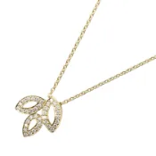 【DOKODEMO】【二手】 HARRY WINSTON Winston Lily Cluster 迷你鑽石項鍊 PEDYSM1MLC，頸圍 55.5 厘米，18K（黃金）