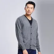 【BARONECE 百諾禮士】型男喀什米爾毛衣外套_灰(617705-03)