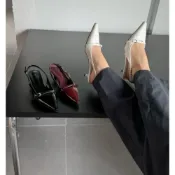 (店+)👠3色尖頭側扣環中跟淑女鞋・後勾高跟鞋・中跟好穿好走｜韓國東大門代購人氣款・全館免運〃HITOMI〃