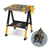 POWERTEC 折疊工作桌 UT1015 重型鋸馬 453kg承重 可調高度 木工工作台 DIY工具桌