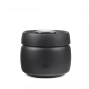 (店+)【CAFEDE KONA】不鏽鋼真空密封罐黑400ml(按壓式密封儲物罐)