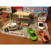 ⋯不含車⋯1/64 TOMICA新城鎮7-ELVEN場景(7-11絕版.風火輪停車塔.頭文字D.台灣中油.MINiGT)
