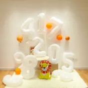 32 英寸白色 (0-9) 號氣球兒童生日裝飾鋁箔派對用品節日派對需要裝飾週年派對用品活動 DIY