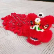 啾咪🎀舞獅 獅頭 舞龍 30天798件可以眨眼羊毛舞獅子兒童舞獅錶演道具獅子頭塑料幼🍁4/28
