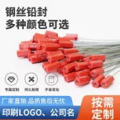 鉛封鋼絲一次性集裝箱施封鎖防盜鎖扣油罐車鎖定製水電錶封條封簽
