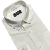 【MURANO】SLIM FIT 長袖彈力襯衫-奶油色(M~3XL) 台灣製