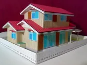 哆啦A夢﹝小叮噹﹞1/87 大雄家的房屋·房子 大雄的家 紙模 DIY 自行組裝