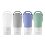 【SOTHING 向物】4入 60ml矽膠分裝瓶(旅行分裝瓶 旅行組 乳液瓶 沐浴瓶 軟管分裝瓶 擠壓瓶 盥洗用品)