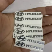臺灣出貨💕現代金色金屬車標貼現代ix25ix35朗動名圖途勝瑞納個性裝飾隨意貼 車標立體貼紙 八號店