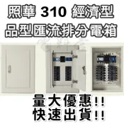 快速出貨 厚實 照華 國際品質認證 2P BH型 310【較窄】 品型箱 匯流排開關箱 白鐵 鐵箱 配電箱 分電箱