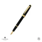 【CROSS】貝禮輕盈系列 亮黑金夾鋼筆(F號)筆尖(原廠正貨)