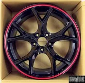 【CS-818】全新鋁圈 類 Type R 17吋 5孔114.3 黑底紅邊 CRV K12 CIVIC 八代 奧德賽