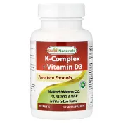 【iHerb】Best Naturals, K-Complex + Vitamin D3, 90 Tablets