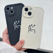 惡搞中指 手機殼 適用 iphone 11 14 plus 7 x 8 13 12 max pro 卡通 防摔i6情侶殼