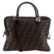 【DOKODEMO】FENDI Zucca 商務包，兩用單肩包，尼龍帆布，棕色，肩背包/手提包，兩用，A4 尺寸，拉鍊，Zucca，男女通用 [二手]