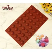 【悠立固】Y740 意大利同款35連半圓模具 半圓孔法式矽膠蛋糕模具 球形小半圓矽膠模 巧克力乳酪球模軟糖