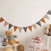 最快隔日到店 不織布三角拉旗 生日拉旗 生日快樂拉旗 生日掛旗 生日佈置 派對拉旗 生日快樂佈置 慶生道具