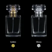 沐沐 10個起賣 30ml訂製logo長方形螺口香水瓶鋁噴頭透明玻璃瓶噴霧瓶分裝瓶精油