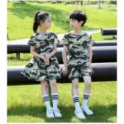 協貿國際日用品生活12館 2022兒童新款迷彩服小學生夏令營短袖套裝軍訓服裝幼兒園演出服