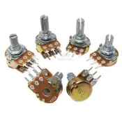WH148雙聯電位器B1K/2K/5K/10K/50K/100K/500K/1M單聯3腳柄長15MM