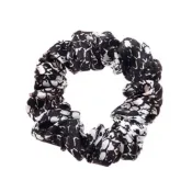 (店+)【L. ERICKSON】美國正品 L.Erickson 黑白碎花緞面大腸圈