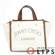 【DOKODEMO】Jimmy Choo Avenue 兩用托特包 S 碼（帆布/皮革）- 女士托特包
ブラウン（已使用）