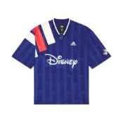 (店+)【adidas 愛迪達】KR5194 adidas originals × Brain Dead x Disney/迪士尼 米老鼠條紋復古V領滿印短袖足球衣 男款