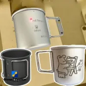 ☳∏客製化 露營杯 摺疊露營水杯 便攜戶外鋁合金杯子 訂製圖片logo 文字單層 咖啡杯耐摔 千普訂製